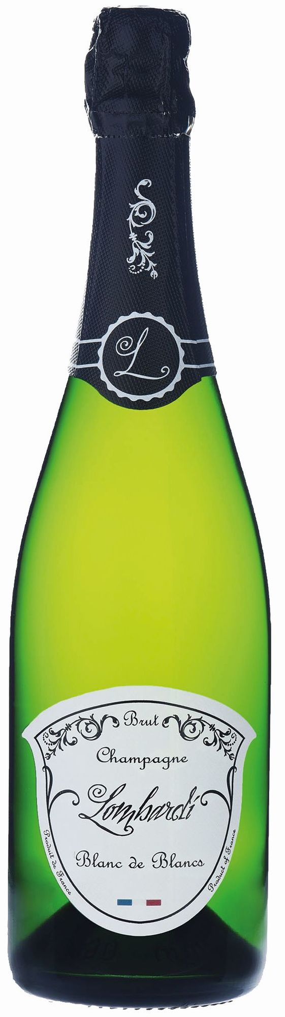 Champagne Lombardi Blanc de Blancs Brut Champagner, 0,75Ltr