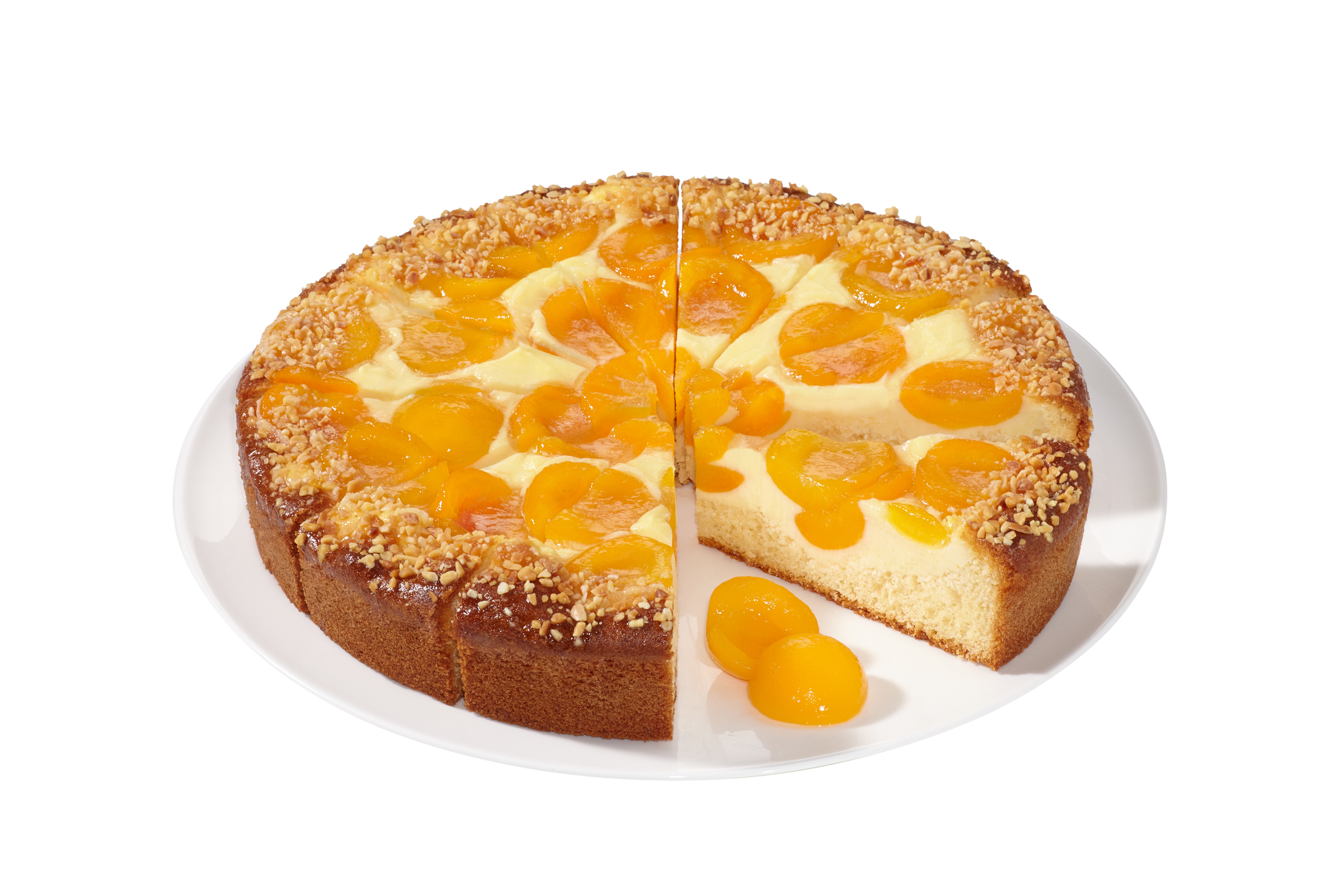 Premium-Aprikosen-Joghurt Torte vorgeschnitten 1600g