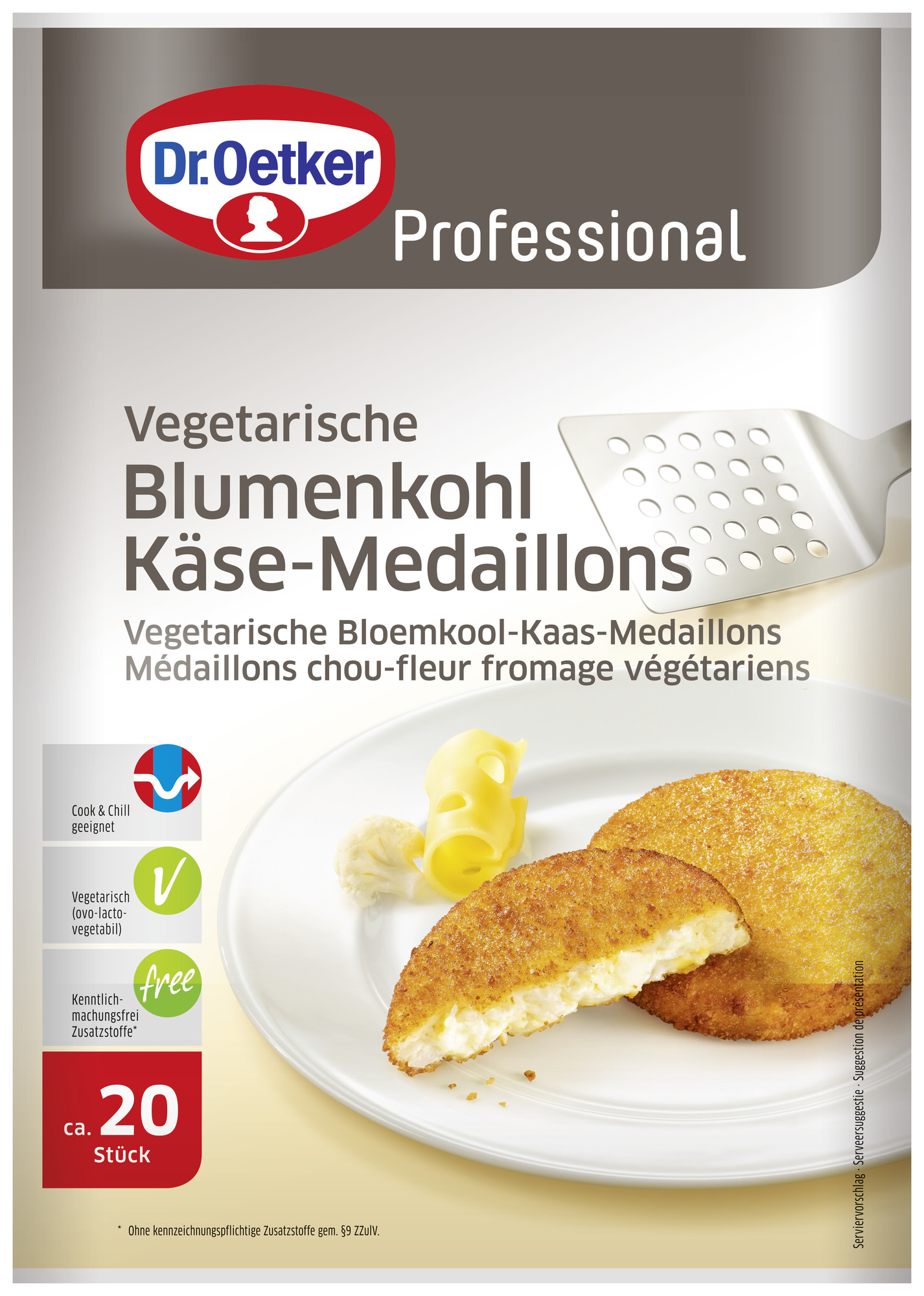 Vegetarisches Blumenkohl-Käse-Medaillon ca. 145g